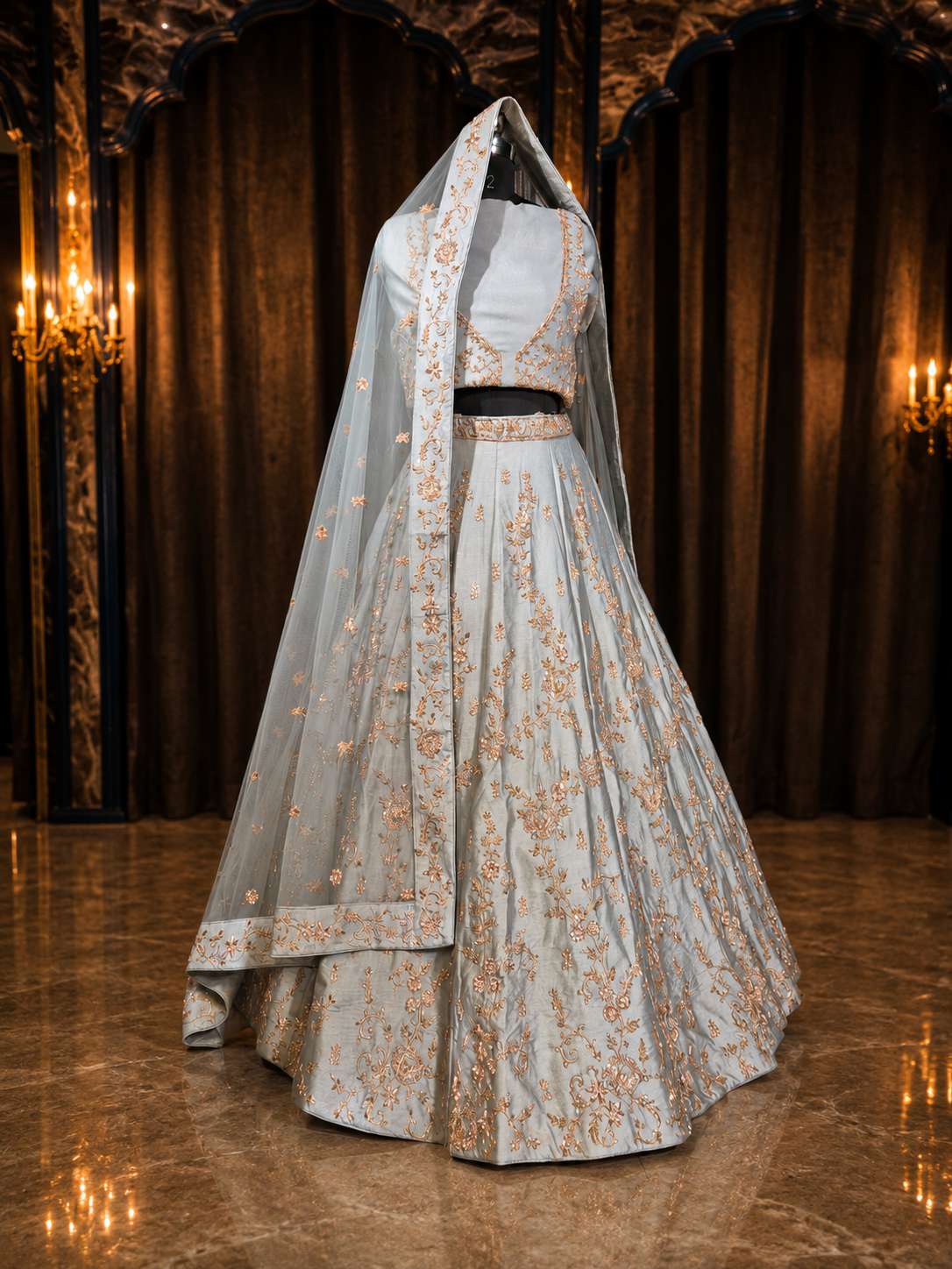 Neelaab — Powder Blue Sangeet Set by Libas Couture