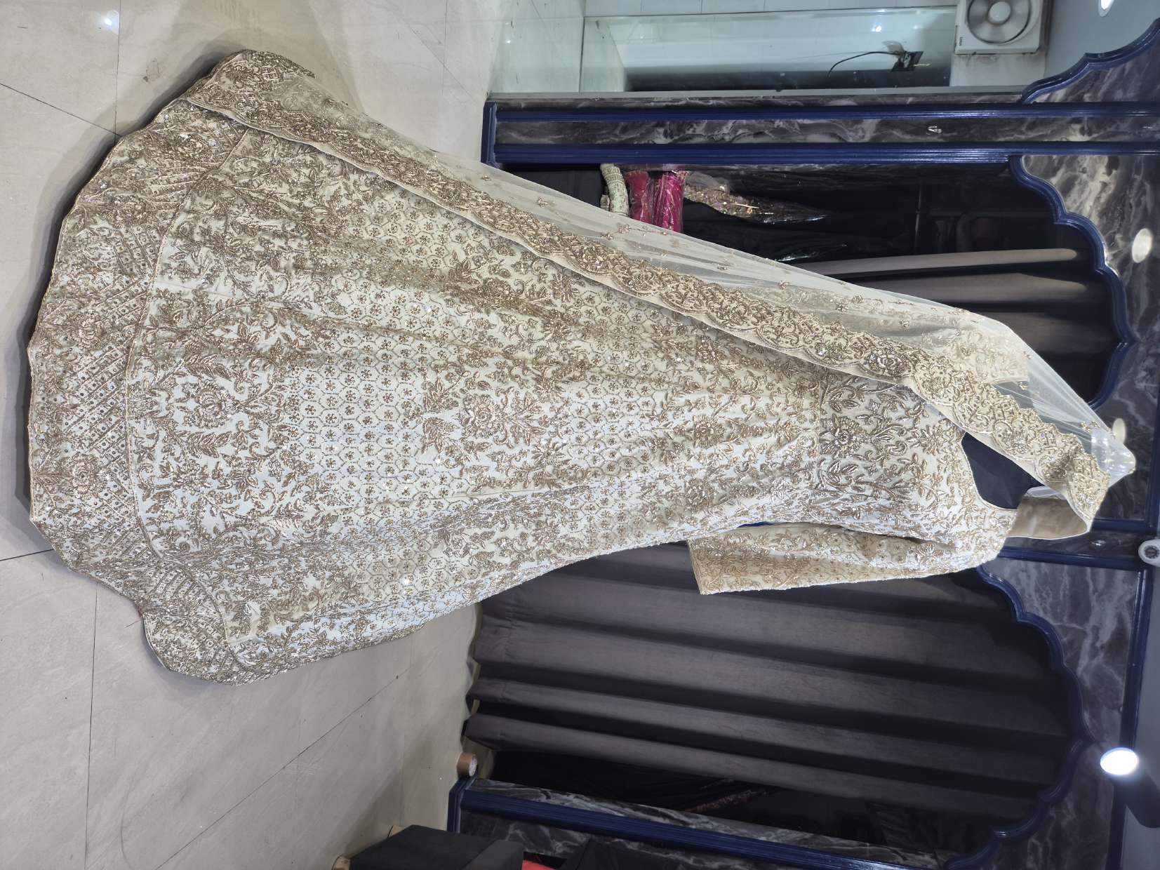 Aabroo — Ivory Reception Gown by Libas Couture